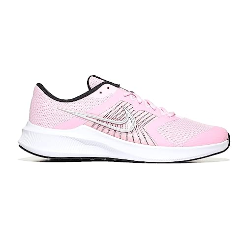 Nike Downshifter 11 GS Gymnastics Shoe, Pink Foam MTLC Silver Black White, 4.5 UK
