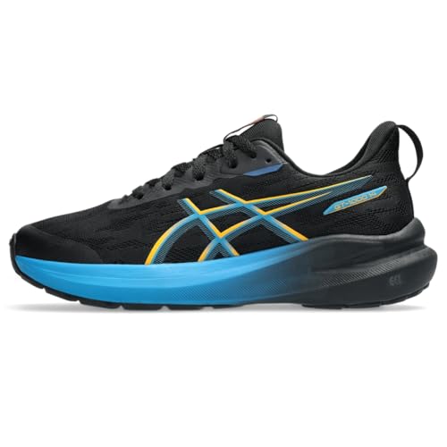 ASICS Kid's GT-1000 14 GS Running Shoes, 5.5, Black/YAMABUKI