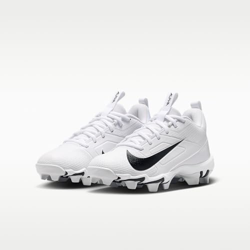 Nike Big Kids' Alpha Menace 4 Shark Football Cleats, White/Black White, 3Y