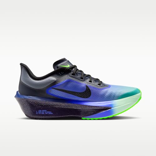 Nike Zoom Fly 6 Glam Women's Road Racing Shoes (Dark Obsidian/Racer Blue/Emerald Rise/Black) Size 6.5
