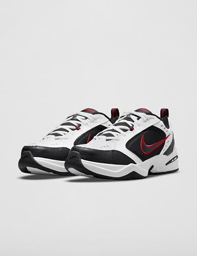 Nike Air Monarch IV Training Shoe (4E) - White/Black/Varsity Red, Size 11 US