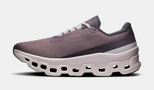 On Women's Cloudmonster 1 Sneakers, Gobi/Lily, 7 Medium US