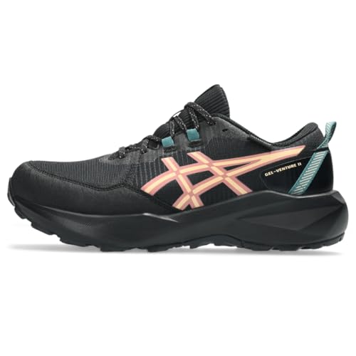 ASICS Women's Gel-Venture 11 Waterproof Running Shoes, 10, Black/Apricot Crush