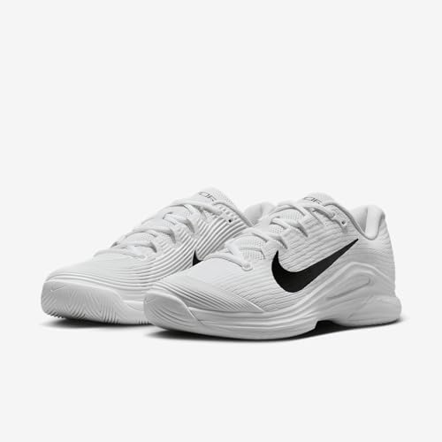 Nike Vapor 12 Women's Hard Court Tennis Shoes (FV5554-100, White/Summit White/Black) Size 8