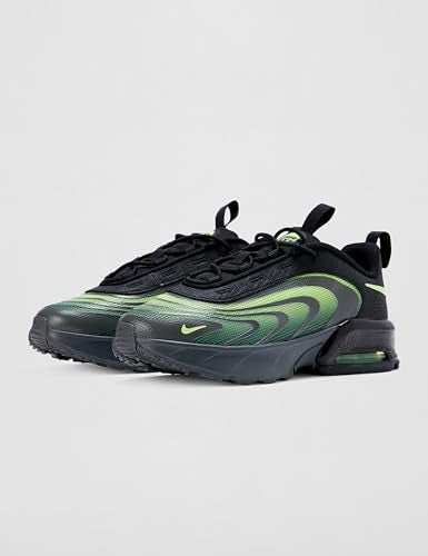 Nike Little Kids' Air Max Fire Shoes, Black/Liquid Lime-Iron Grey, 1.5Y
