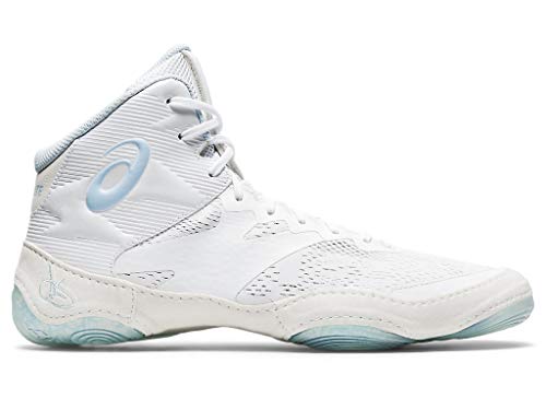 ASICS Men's JB Elite IV Wrestling Shoes, 7M, White/Soft Sky