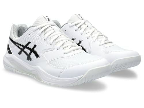 ASICS Men's Gel-Dedicate 8 Tennis Shoes, 8.5, White/Black