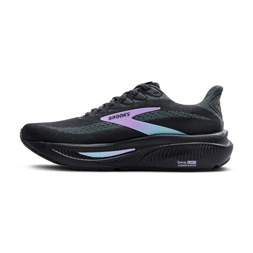 Brooks Women’s Ghost 17 Neutral Running Shoe - Grey/Clearwater/Purple - 8.5 Medium