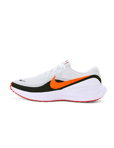 Nike Men's Revolution 8 Road Running Shoes, Off White/Total Orange-White-Black, 12