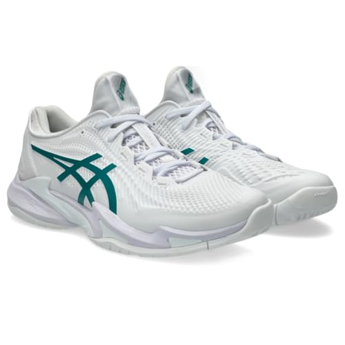ASICS Men's Court FF 3 Tennis Shoes, 12.5, White/Pitch Green