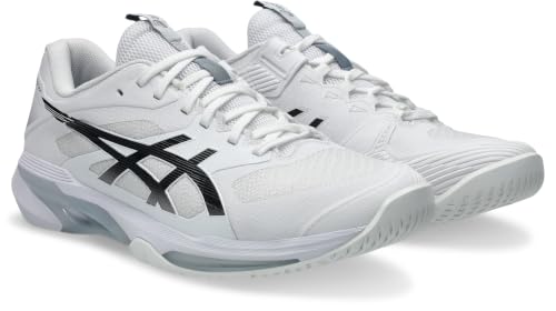ASICS Men's Solution Speed Ff 4Tennis Shoes, White Black, 8.5 US