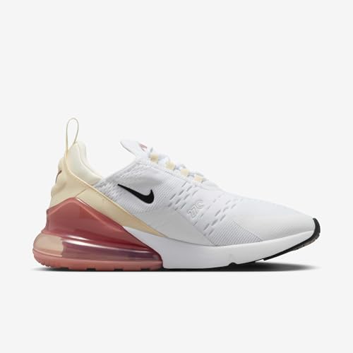Nike Women's Air Max 270 White/Black-Pale Ivory-Muslin (AH6789 123) - 10