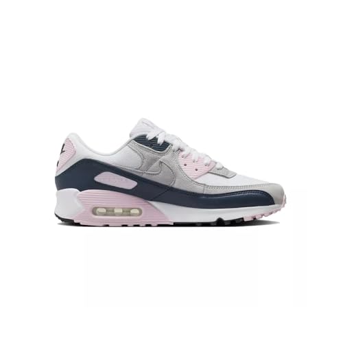 Nike Air Max 90 Men's Shoes (DM0029-106, White/Pink Foam/Armory Navy/Wolf Grey) Size 9.5