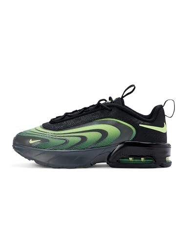 Nike Little Kids' Air Max Fire Shoes, Black/Liquid Lime-Iron Grey, 1.5Y