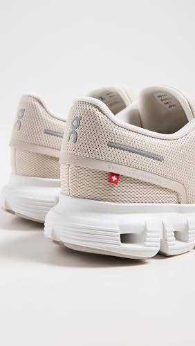 On Women's Cloud 6 Sneakers, Pearl/White, 5 Medium US