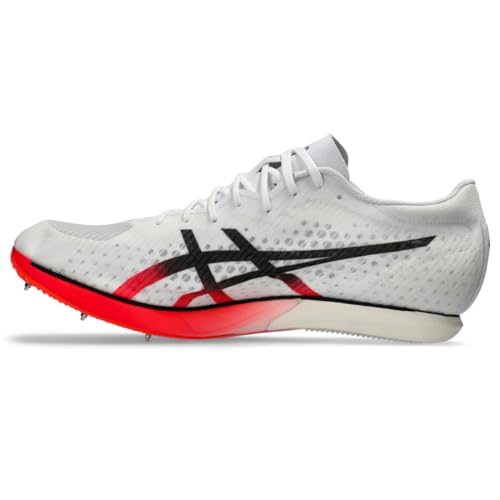 ASICS Unisex METASPEED MD Track & Field Shoe, 13M / 14.5W, White/Black