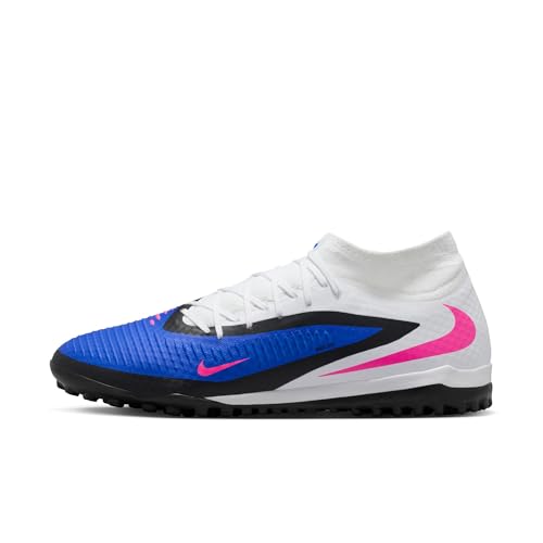 Nike Phantom 6 High Academy Turf Soccer Shoes (Racer Blue/White/Pink Blast) Size 6.5