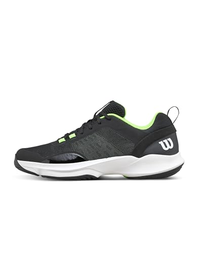 WILSON Hurakn Pro V2 Men's Padel Shoe - Black/White/Green Gecko, Size 10.5 US