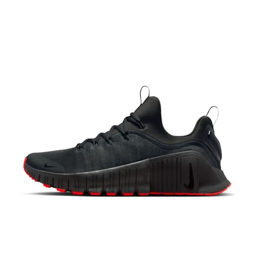 Nike Men's Free Metcon 6, Dark Smoke Grey/Black/Bright Crimson 10.5 Medium