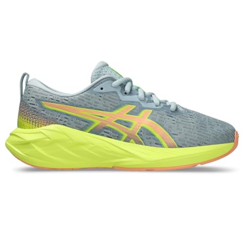 ASICS Kid's NOVABLAST 4 Grade School Running Shoes, 5, Cool Grey/Bright Sunstone