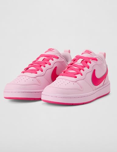 Nike Big Kid's Court Borough Low Recraft, Pink Foam/Hyper Pink-White, 7Y