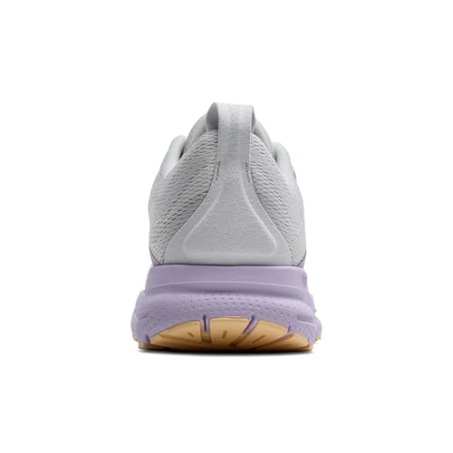 Brooks Women’s Trace 4 Neutral Running Shoe - Oyster/Purple/Sherbert - 9 Medium