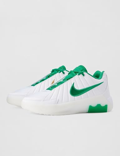 Nike Big Kid's Lebron Witness IX Basketball Shoes White/Stadium Green-White-Metallic Gold 7Y