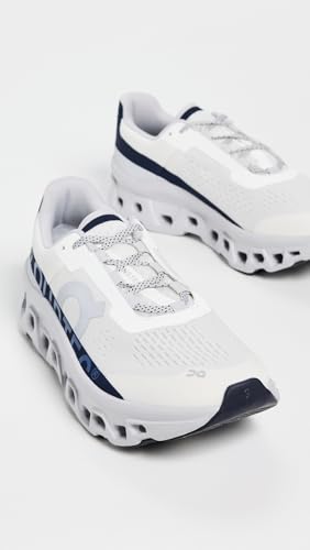 On Men's Cloudmonster Sneakers, Ivory/Midnight, 13 Medium US