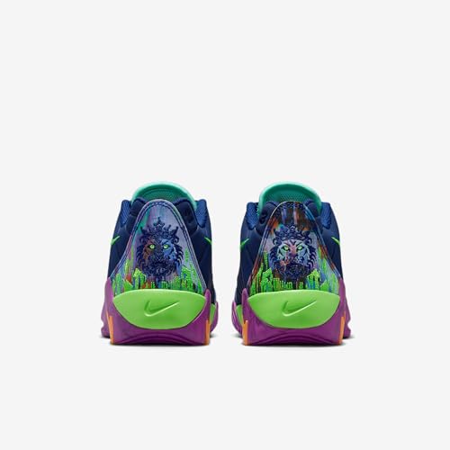 Nike Lebron Witness 9 Big Kids' Basketball Shoes (Blue Void/Vivid Purple/Green Strike/Bleached Turquoise) Size 6