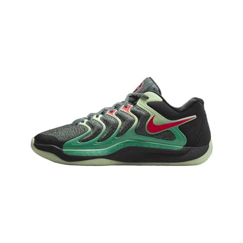 KD17 Basketball Shoes (FJ9487-002, Black/Vintage Green/Night Forest/Bright Crimson) Size 9.5