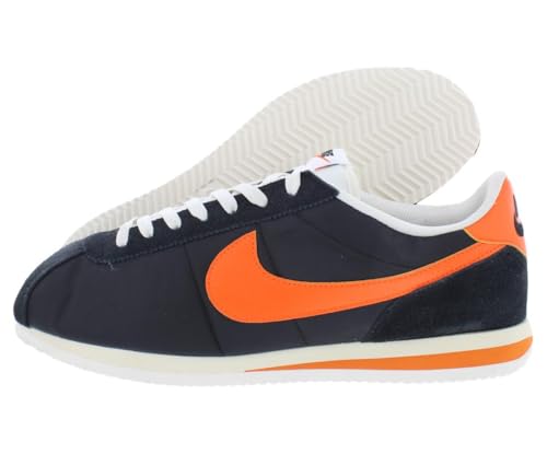 Nike Cortez Textile Men's Shoes (HF0263-003, Black/Sail/Muslin/Safety Orange) Size 8