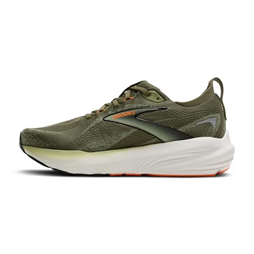 Brooks Men’s Glycerin 22 Neutral Running Shoe - Dusty Olive/Tea/Orange - 11 Medium