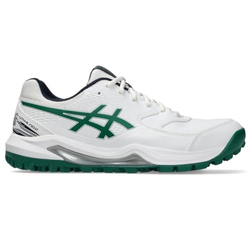 ASICS Unisex Gel-Lethal Field 2 Soccer Shoe, 6M / 7.5W, White/Jasper Green