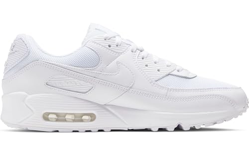 Nike Air Max 90, Men's Running Shoes, White White Wolf Grey, 7 US