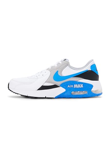 Nike Men's Air Max Excee Shoes, White/Blue Crystal-Light Smoke Grey-Black, 9.5