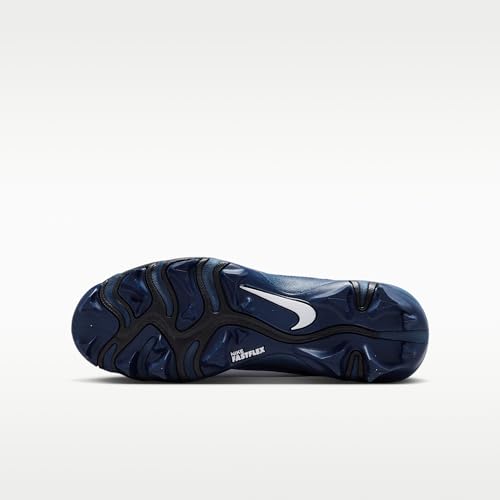 Nike Alpha Menace 4 Shark Big Kids' Football Cleats (White/Midnight Navy/Black) Size 5.5