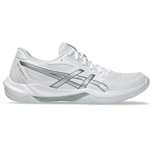 ASICS Women's Gel-Rocket 12 Volleyball Shoes, 11.5, White/Pure Silver