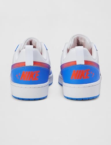 Nike Kid's Court Borough Low Bball, White/Blue Crystal-Bright Violet, 7Y