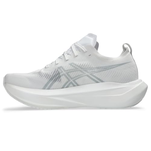 ASICS Unisex MEGABLAST Running Shoes, 5M / 6.5W, White/Piedmont Grey