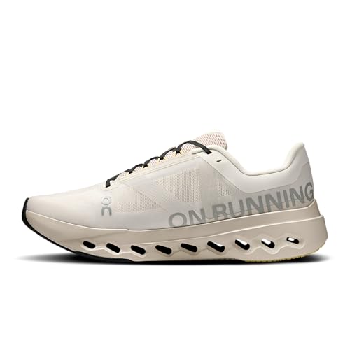 On Men's Cloudsurfer Next Sneakers, Ivory/Silver, 10.5 Medium US