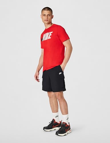 Nike Men's Air Monarch IV Workout Shoes, Dark Smoke Grey/Black-Picante Red, 10.5
