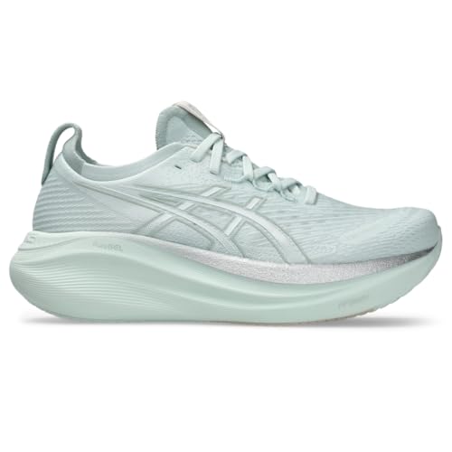 ASICS Women's Gel-Nimbus 27 Running Shoes, 11, Pure Aqua/White