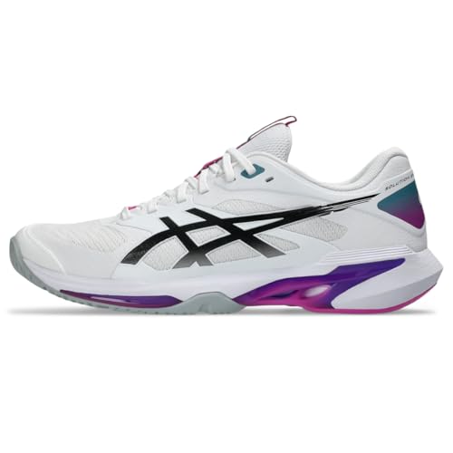 ASICS Men's Solution Speed FlyteFoam 4 Tennis Shoes, 15, White/Digital Sakura