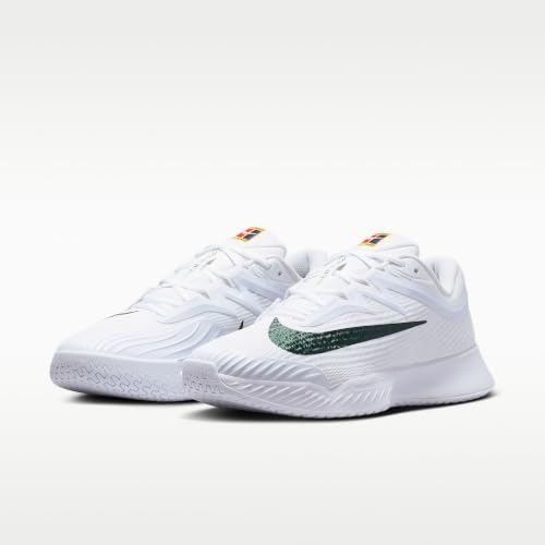 Nike Vapor Pro 3 PRM Men's Hard Court Tennis Shoes (White/University Gold/University Red/Gogi Green) Size 11