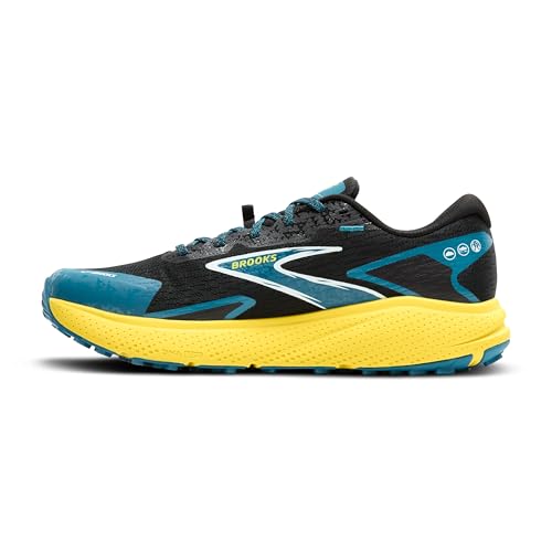 Brooks Men’s Divide 5 Trail Running Shoe - Black/Ebony/White - 10 Medium