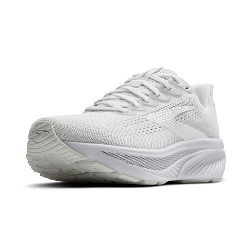 Brooks Women’s Ghost 17 Neutral Running Shoe - White/White/Grey - 9 Medium