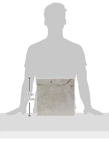 Nexus Self Adhesive 12-Inch Vinyl Floor Tiles, 20 Tiles - 12" x 12", Classic White w/Grey Veins Pattern - Peel & Stick, DIY Flooring for Kitchen, Dining Room, Bedrooms & Bathrooms by Achim Home Decor