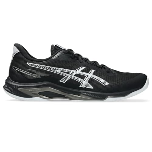 ASICS Men's Netburner Ballistic FlyteFoam 4 Volleyball Shoes, 13, Black/White