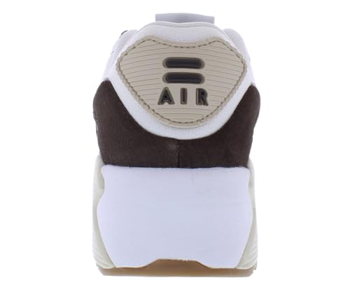 Nike Air Max 90 LV8 Women's Shoes (FD4328-102, White/Baroque Brown/Light Orewood Brown/Photon Dus) Size 9