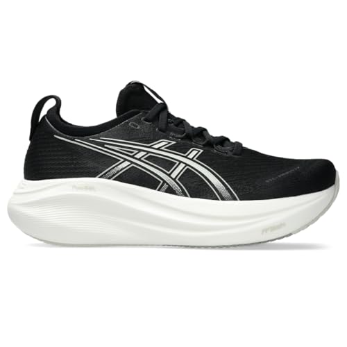 ASICS Women's Gel-Nimbus 27 Running Shoes, 8.5, Black/Lake Grey